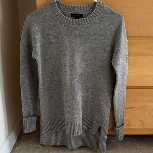 J. Crew Grey Crewneck Wool Sweater